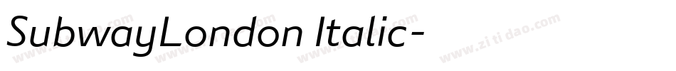 SubwayLondon Italic字体转换